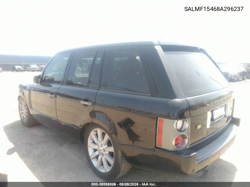 SALMF15468A296237 2008 Land Rover Range Rover Hse