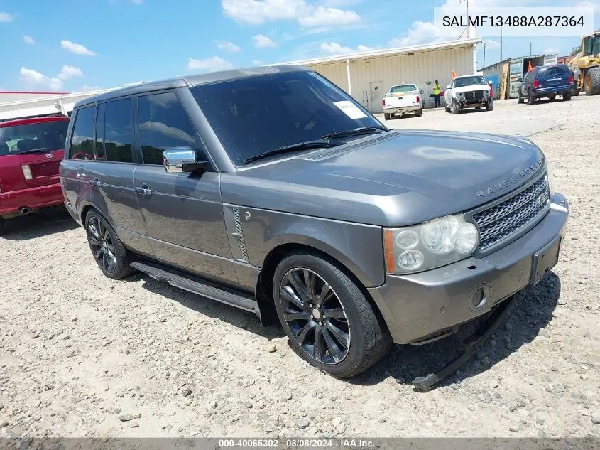 2008 Land Rover Range Rover Supercharged VIN: SALMF13488A287364 Lot: 40065302