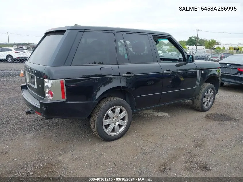 SALME15458A286995 2008 Land Rover Range Rover Hse