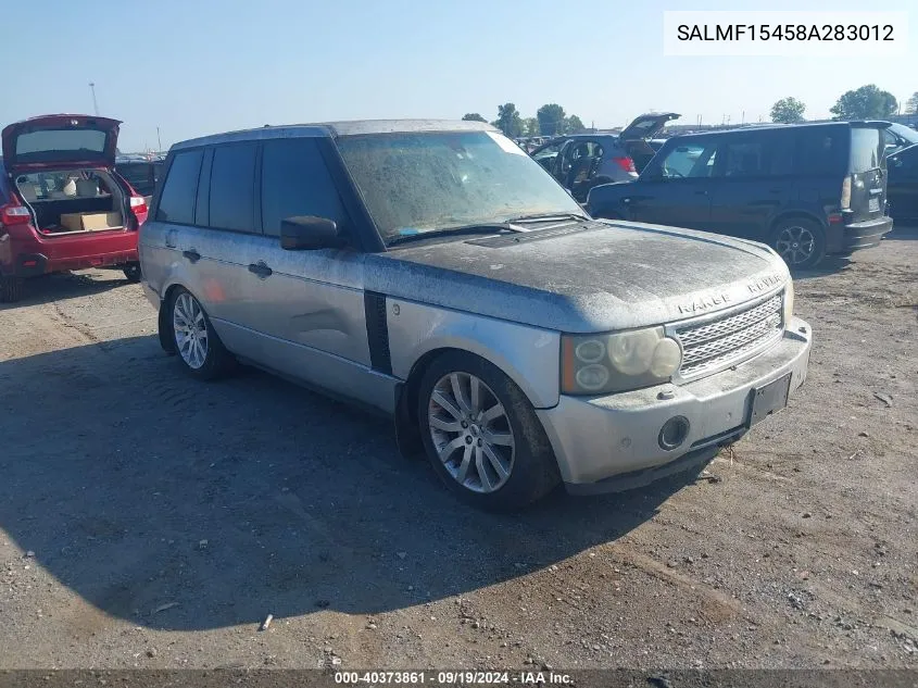 2008 Land Rover Range Rover Hse VIN: SALMF15458A283012 Lot: 40373861