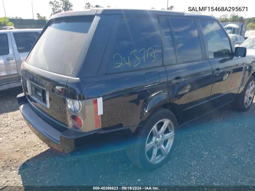 SALMF15468A295671 2008 Land Rover Range Rover Hse