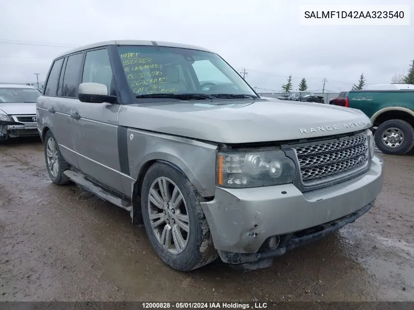 2010 Land Rover Range Rover VIN: SALMF1D42AA323540 Lot: 12000828