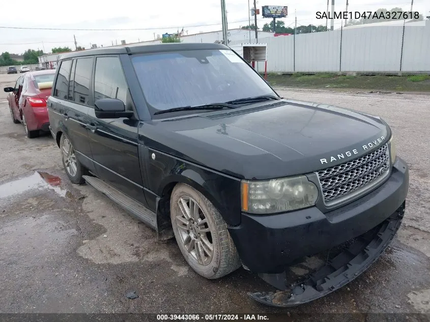 2010 Land Rover Range Rover Hse VIN: SALME1D47AA327618 Lot: 39443066