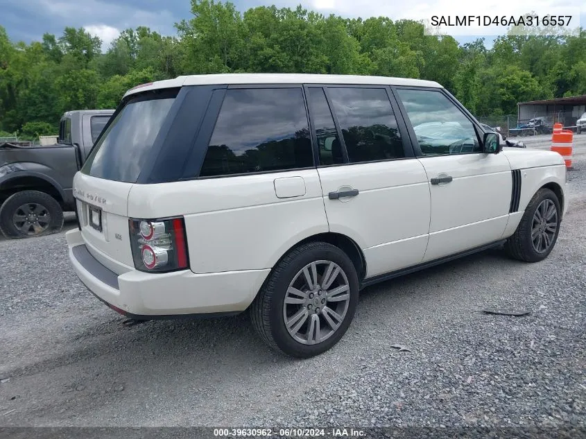 SALMF1D46AA316557 2010 Land Rover Range Rover Hse