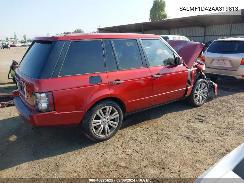 SALMF1D42AA319813 2010 Land Rover Range Rover Hse