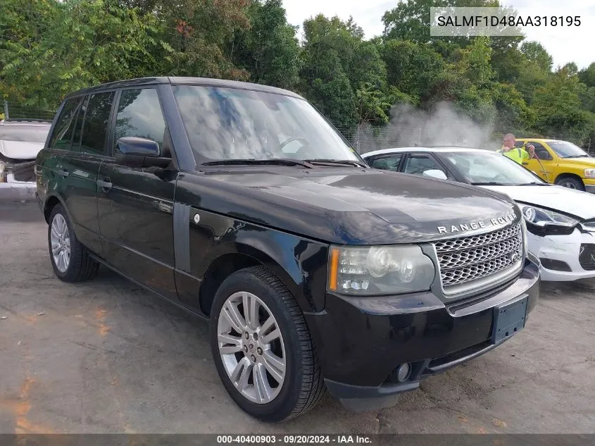 2010 Land Rover Range Rover Hse VIN: SALMF1D48AA318195 Lot: 40400903