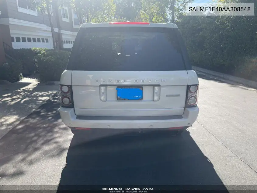 SALMF1E40AA308548 2010 Land Rover Range Rover Supercharged