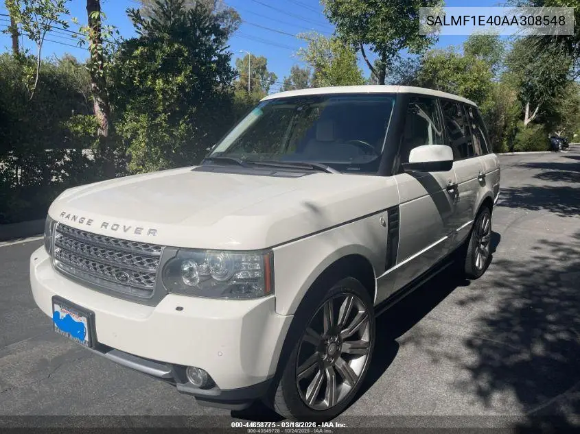 SALMF1E40AA308548 2010 Land Rover Range Rover Supercharged