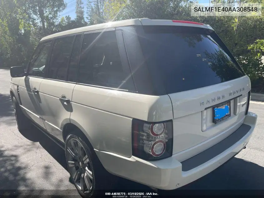 SALMF1E40AA308548 2010 Land Rover Range Rover Supercharged