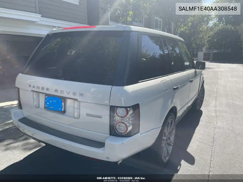 SALMF1E40AA308548 2010 Land Rover Range Rover Supercharged