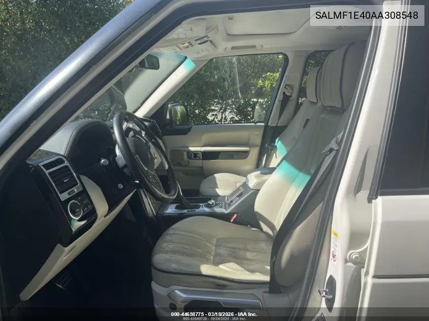 SALMF1E40AA308548 2010 Land Rover Range Rover Supercharged