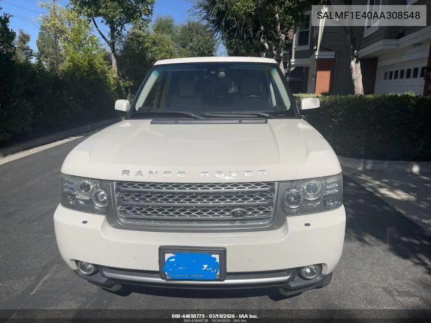 SALMF1E40AA308548 2010 Land Rover Range Rover Supercharged