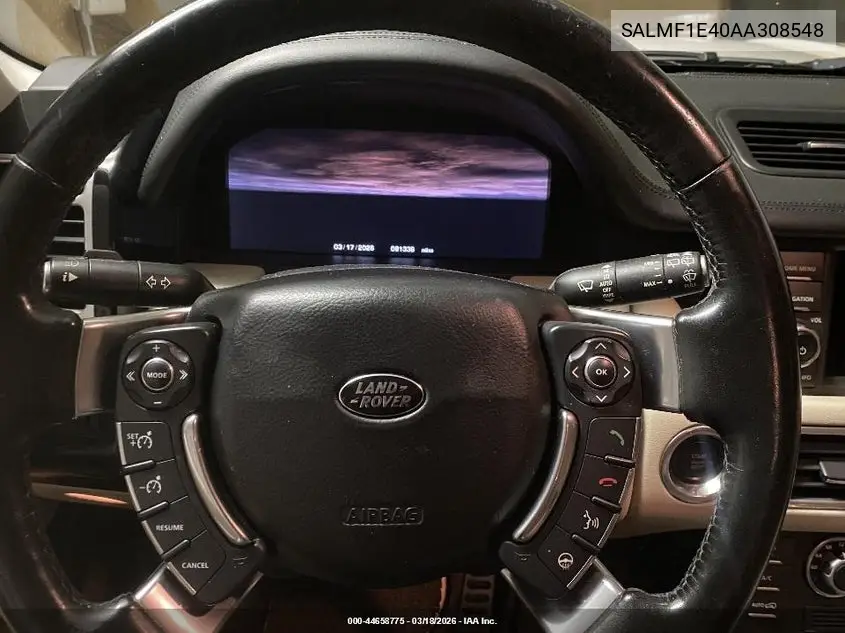 SALMF1E40AA308548 2010 Land Rover Range Rover Supercharged