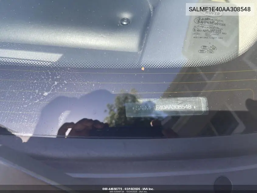SALMF1E40AA308548 2010 Land Rover Range Rover Supercharged