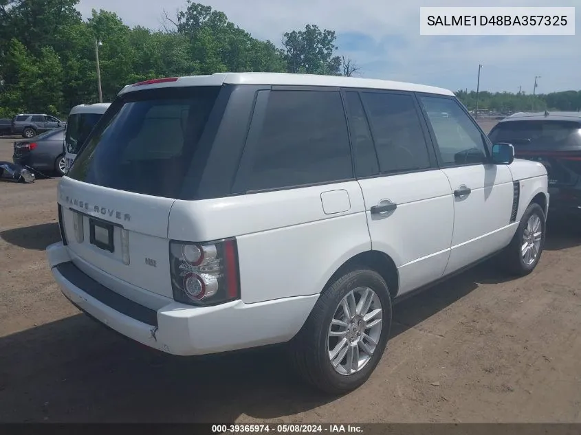 SALME1D48BA357325 2011 Land Rover Range Rover Hse