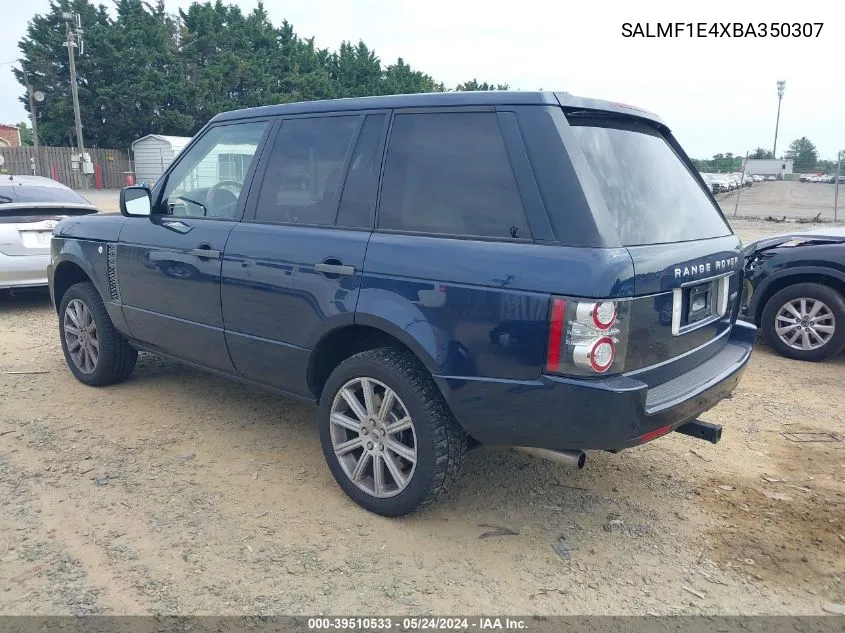 2011 Land Rover Range Rover Supercharged VIN: SALMF1E4XBA350307 Lot: 39510533