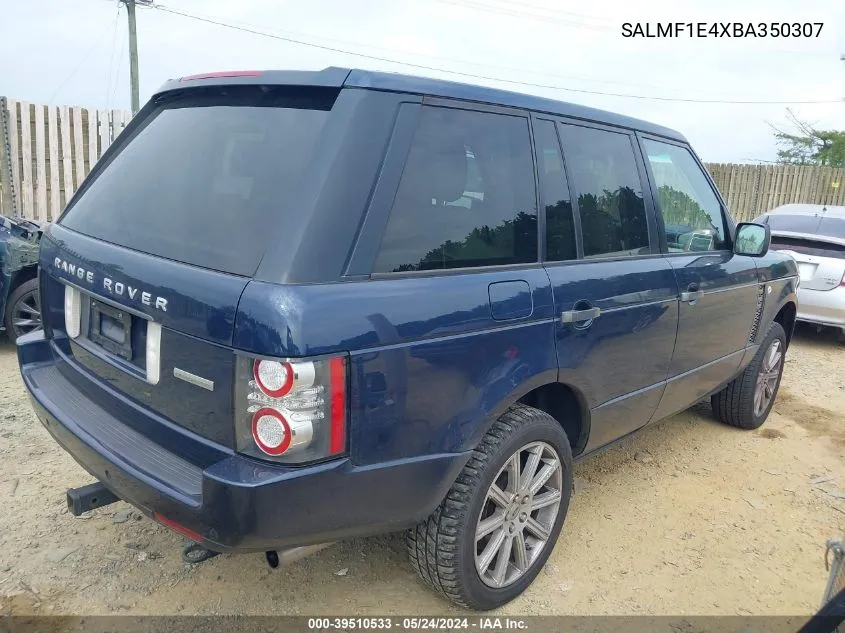 2011 Land Rover Range Rover Supercharged VIN: SALMF1E4XBA350307 Lot: 39510533