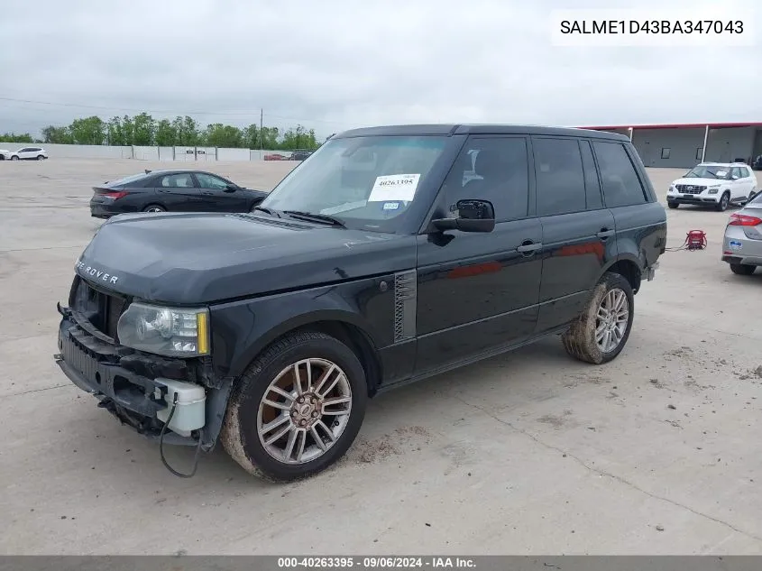 SALME1D43BA347043 2011 Land Rover Range Rover Hse