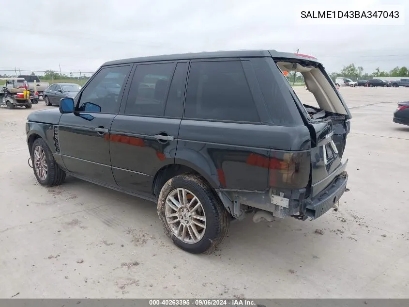 SALME1D43BA347043 2011 Land Rover Range Rover Hse