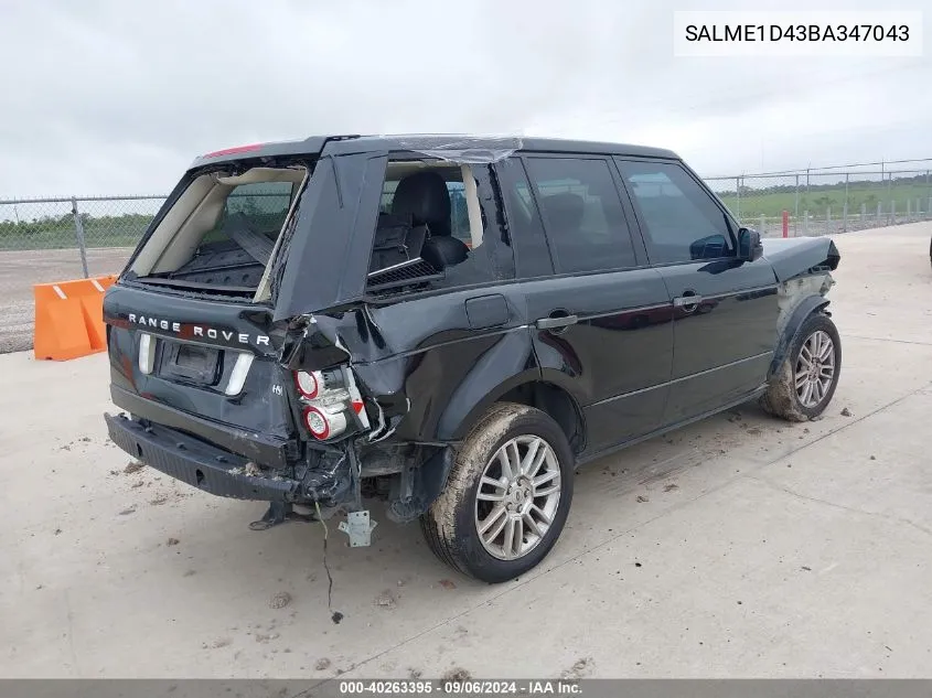 SALME1D43BA347043 2011 Land Rover Range Rover Hse