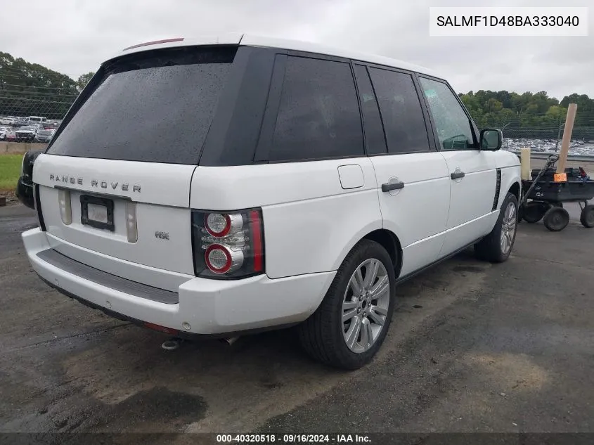 SALMF1D48BA333040 2011 Land Rover Range Rover Hse