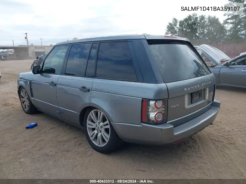 SALMF1D41BA359107 2011 Land Rover Range Rover Hse