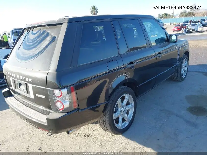 SALMF1E45BA332474 2011 Land Rover Range Rover Supercharged