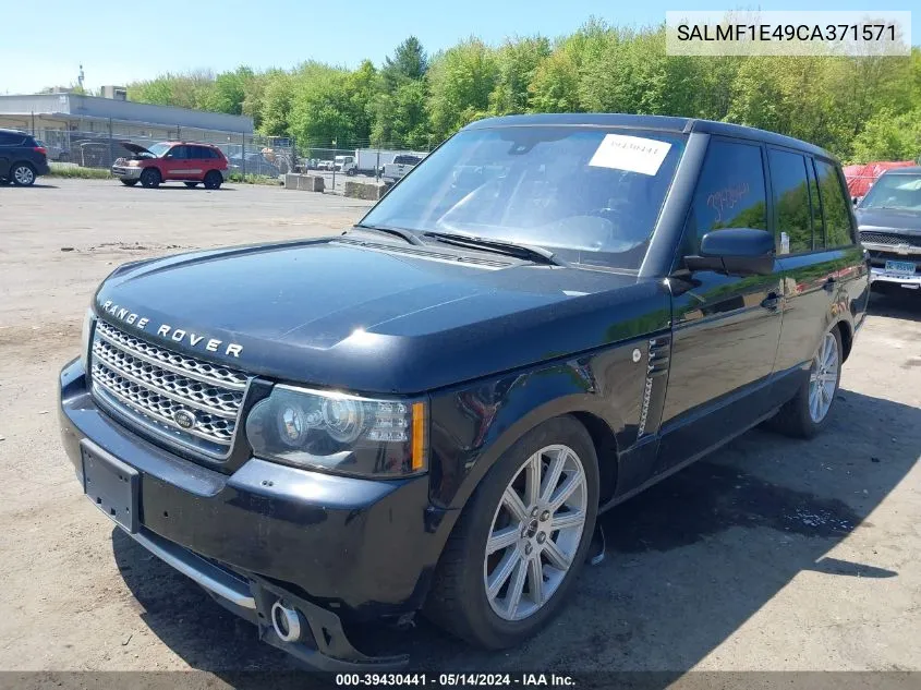 2012 Land Rover Range Rover Supercharged VIN: SALMF1E49CA371571 Lot: 39430441