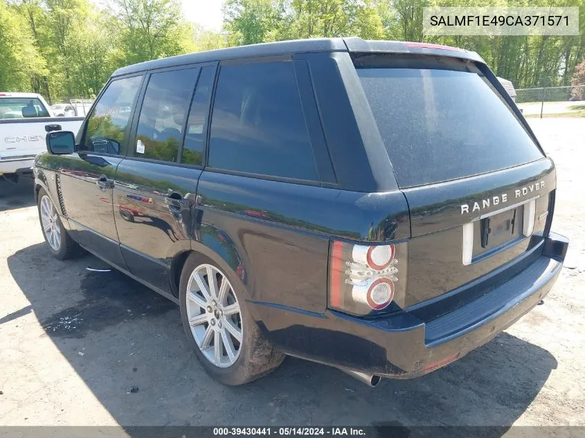 2012 Land Rover Range Rover Supercharged VIN: SALMF1E49CA371571 Lot: 39430441