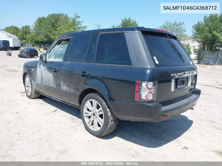 SALMF1D46CA368712 2012 Land Rover Range Rover Hse