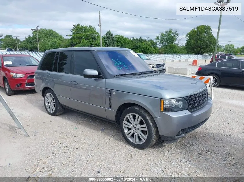 2012 Land Rover Range Rover Hse VIN: SALMF1D48CA387519 Lot: 39555082