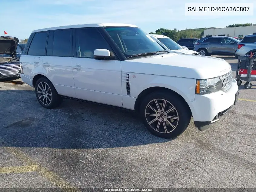 SALME1D46CA360807 2012 Land Rover Range Rover Hse