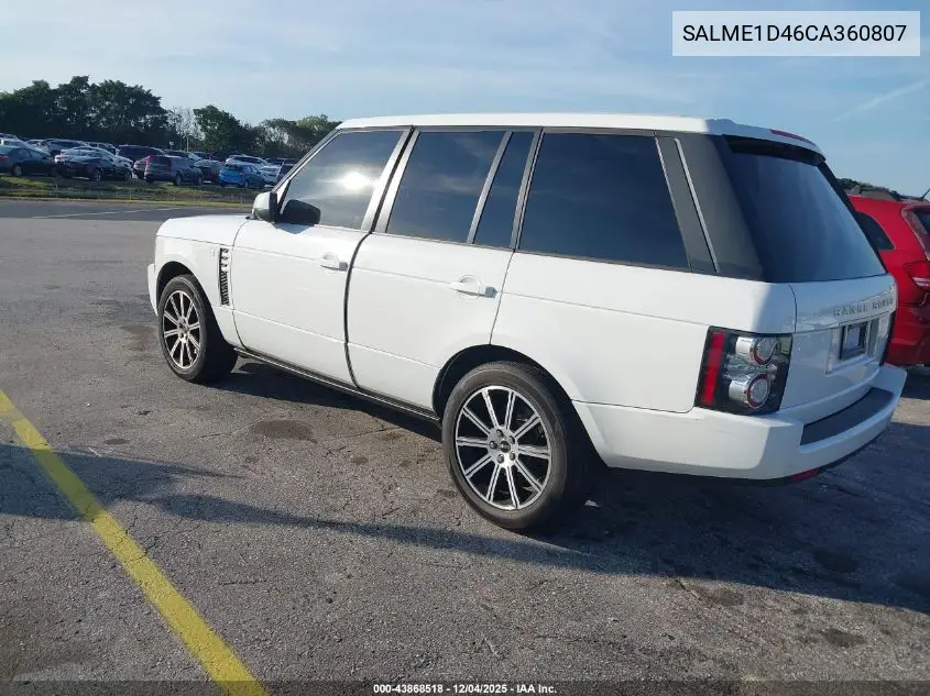 SALME1D46CA360807 2012 Land Rover Range Rover Hse