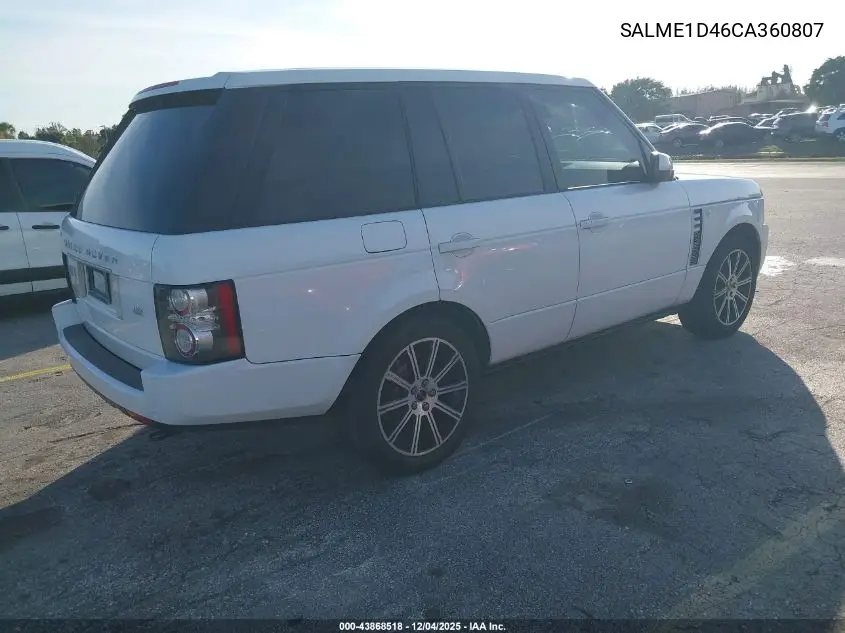 SALME1D46CA360807 2012 Land Rover Range Rover Hse