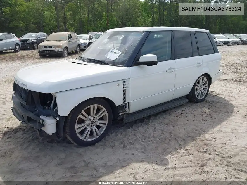 SALMF1D43CA378324 2012 Land Rover Range Rover Hse