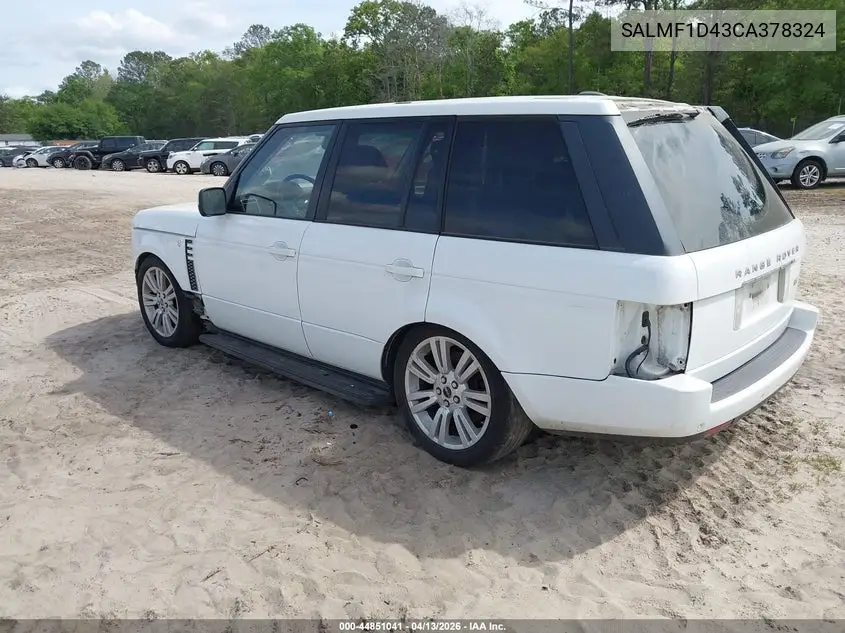 SALMF1D43CA378324 2012 Land Rover Range Rover Hse