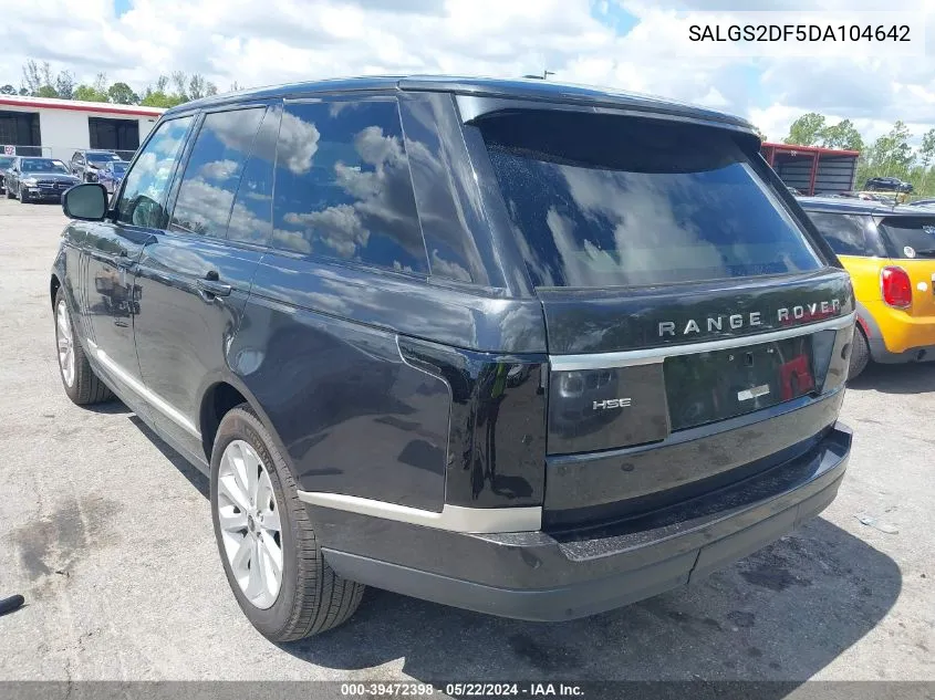 SALGS2DF5DA104642 2013 Land Rover Range Rover Hse