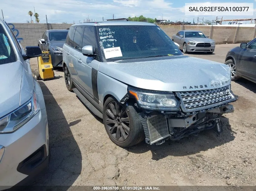 2013 Land Rover Range Rover Supercharged VIN: SALGS2EF5DA100377 Lot: 39635708