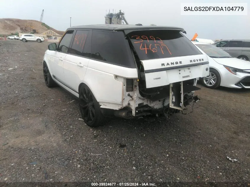 SALGS2DFXDA104779 2013 Land Rover Range Rover Hse