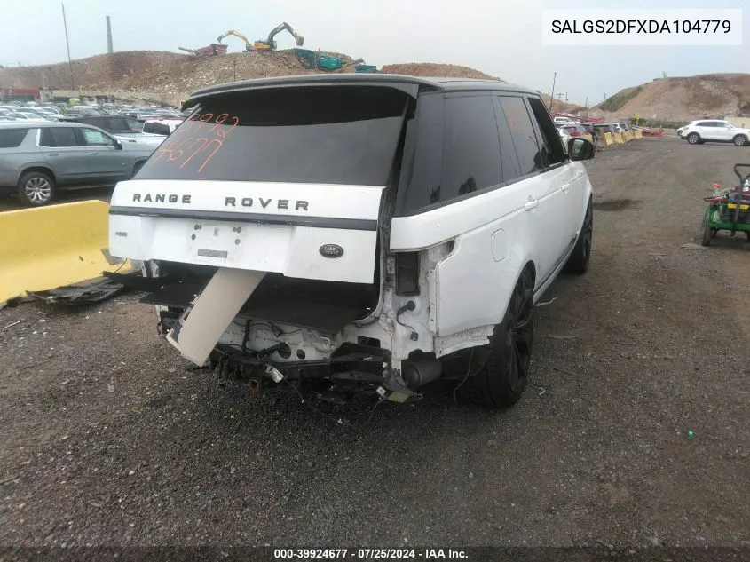 SALGS2DFXDA104779 2013 Land Rover Range Rover Hse