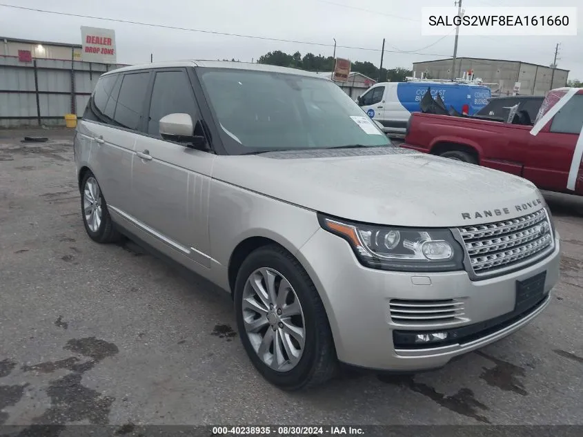 2014 Land Rover Range Rover 3.0L V6 Supercharged Hse VIN: SALGS2WF8EA161660 Lot: 40238935