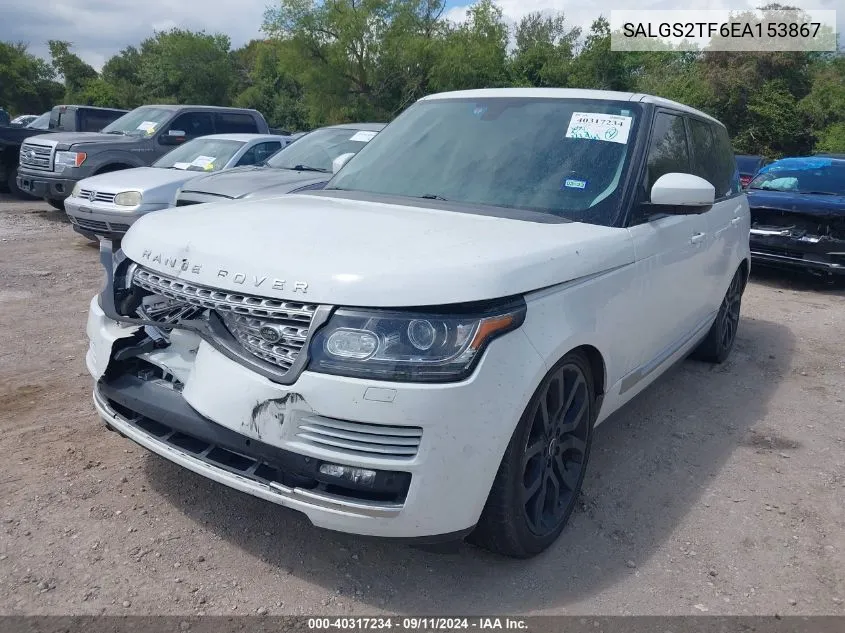 2014 Land Rover Range Rover 5.0L V8 Supercharged/5.0L V8 Supercharged Ebony Edition VIN: SALGS2TF6EA153867 Lot: 40317234