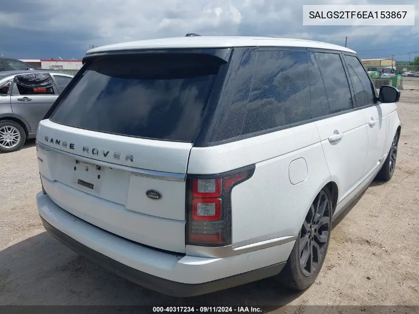 2014 Land Rover Range Rover 5.0L V8 Supercharged/5.0L V8 Supercharged Ebony Edition VIN: SALGS2TF6EA153867 Lot: 40317234