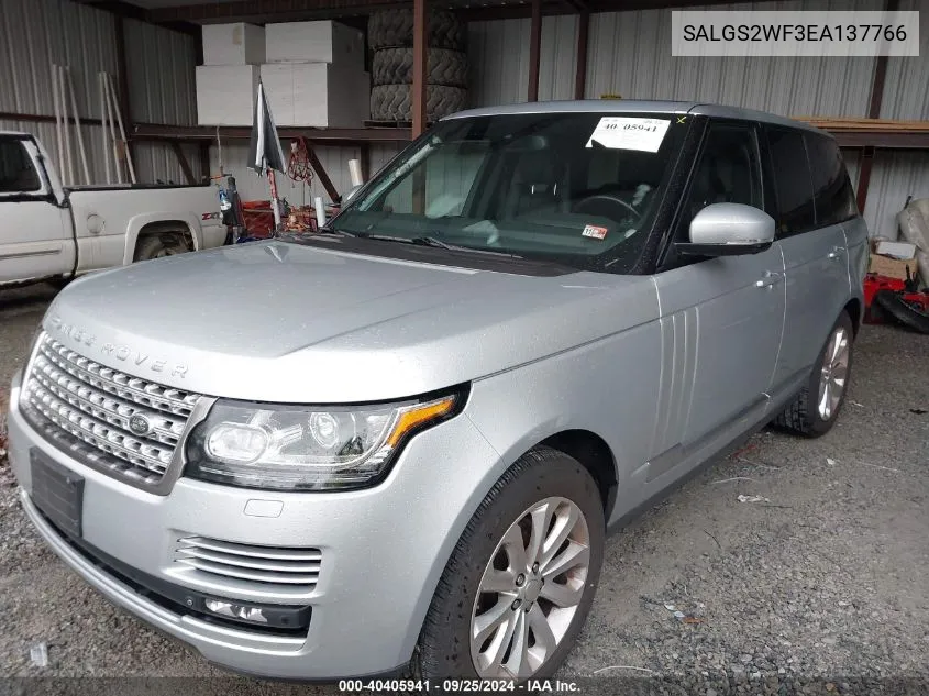 2014 Land Rover Range Rover 3.0L V6 Supercharged Hse VIN: SALGS2WF3EA137766 Lot: 40405941