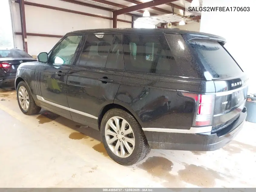 SALGS2WF8EA170603 2014 Land Rover Range Rover 3.0L V6 Supercharged Hse