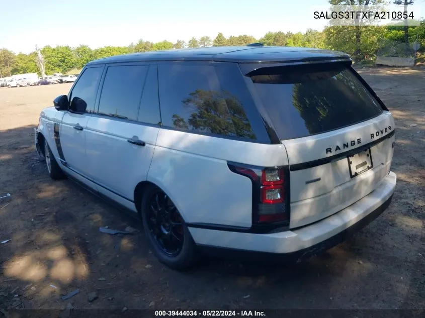 2015 Land Rover Range Rover 5.0L V8 Supercharged VIN: SALGS3TFXFA210854 Lot: 39444034