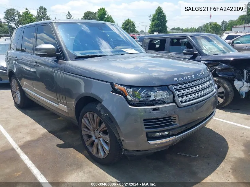 2015 Land Rover Range Rover 5.0L V8 Supercharged VIN: SALGS2TF6FA242209 Lot: 39465806