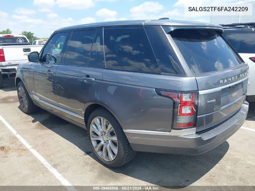 SALGS2TF6FA242209 2015 Land Rover Range Rover 5.0L V8 Supercharged