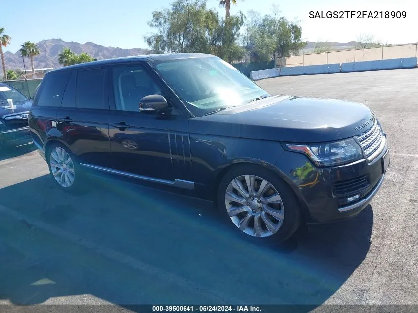 2015 Land Rover Range Rover 5.0L V8 Supercharged VIN: SALGS2TF2FA218909 Lot: 39500641