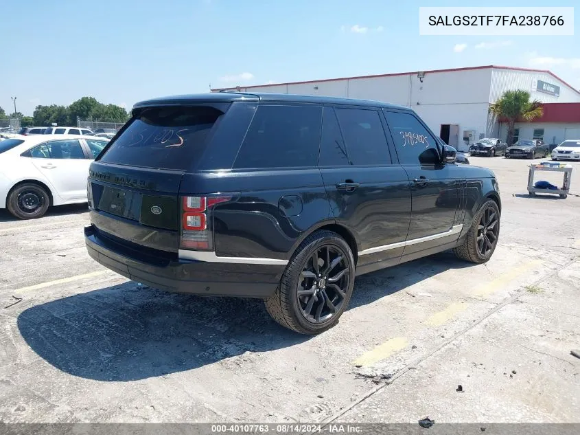 2015 Land Rover Range Rover 5.0L V8 Supercharged VIN: SALGS2TF7FA238766 Lot: 40107763